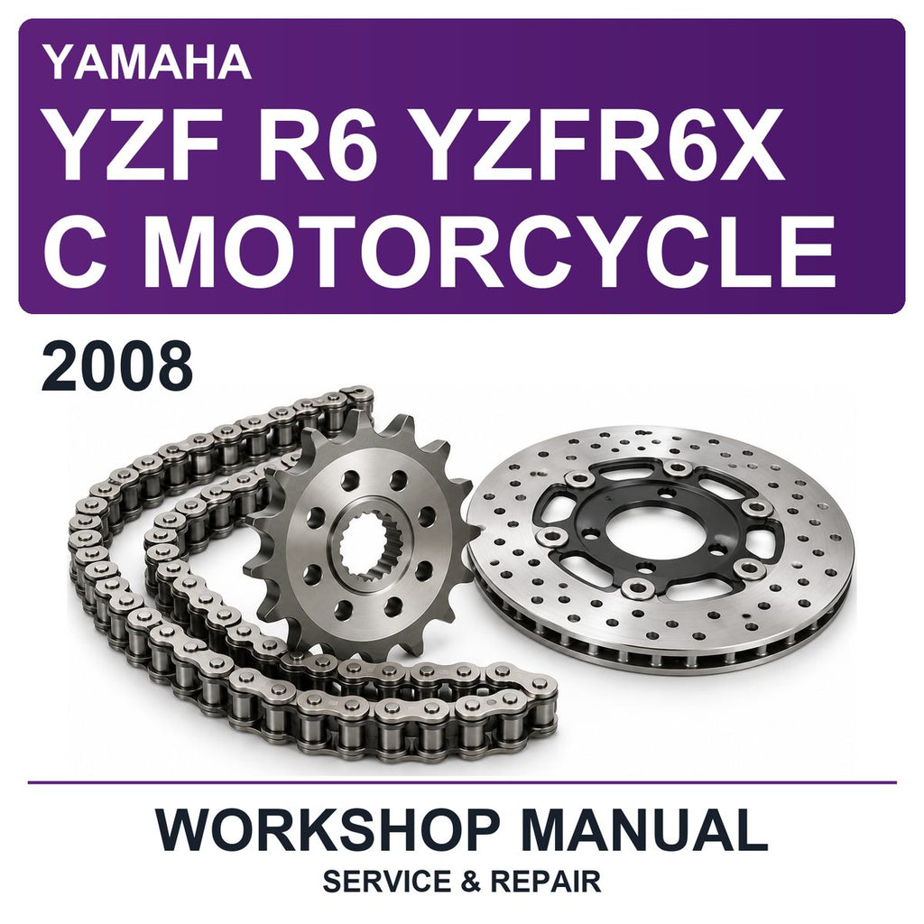 2008 Yamaha YZF R6 YZFR6X C Motorcycle Workshop Service & Repair Manual