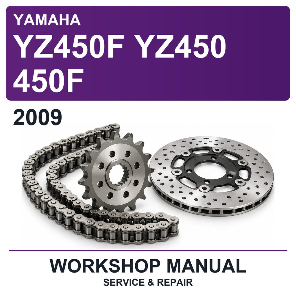 2009 Yamaha YZ450F YZ450 450F Workshop Service & Repair Manual