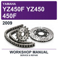 2009 Yamaha YZ450F YZ450 450F Workshop Service & Repair Manual