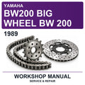 1989 Yamaha BW200 BIG Wheel BW 200 Workshop Service & Repair Manual