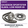 Harley Davidson Sportster XL883L Low Rider 05 Workshop Service & Repair Manual