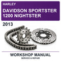 2013 Harley Davidson Sportster 1200 Nightster Workshop Service & Repair Manual