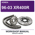 Honda 96-03 XR400R Workshop Service & Repair Manual