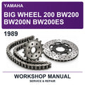 1989 Yamaha BIG Wheel 200 BW200 BW200N BW200ES Workshop Service & Repair Manual