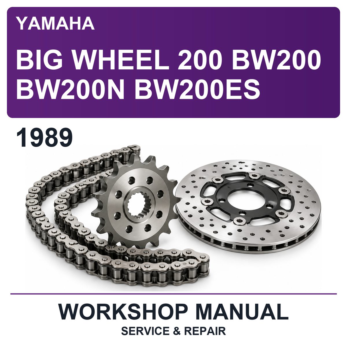 1989 Yamaha BIG Wheel 200 BW200 BW200N BW200ES Workshop Service & Repair Manual