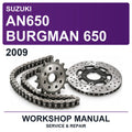 2009 Suzuki AN650 Burgman 650 Workshop Service & Repair Manual
