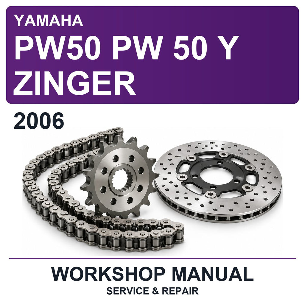 2006 Yamaha PW50 PW 50 Y Zinger Workshop Service & Repair Manual