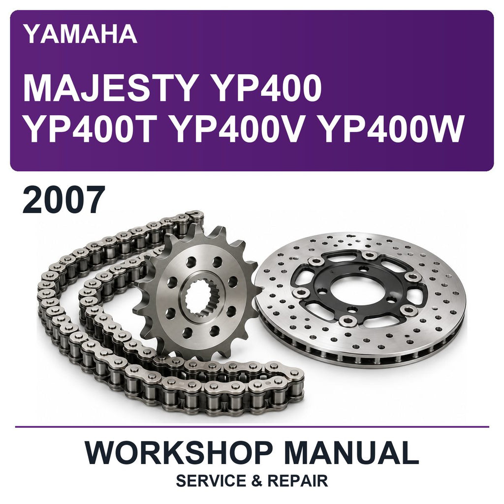 2007 Yamaha Majesty YP400 YP400T YP400V YP400W Workshop Service & Repair Manual