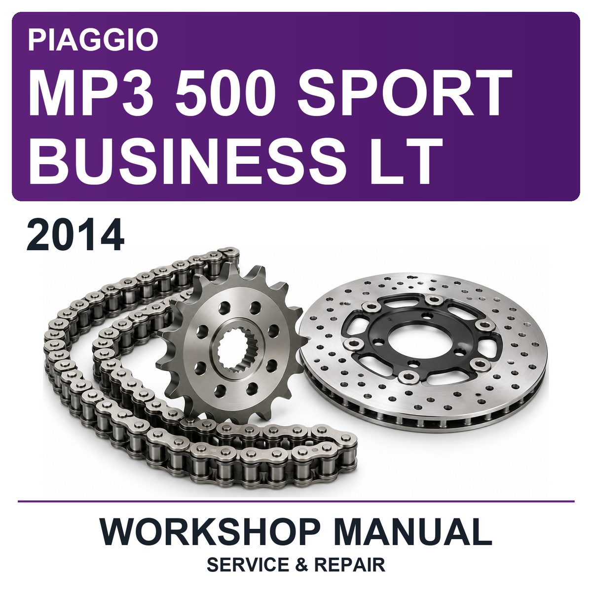 2014 Piaggio MP3 500 Sport Business LT Workshop Service & Repair Manual