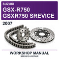 2007 Suzuki GSX-R750 GSXR750 Srevice Workshop Service & Repair Manual