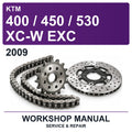 2009 KTM 400 / 450 / 530 XC-W EXC Workshop Service & Repair Manual
