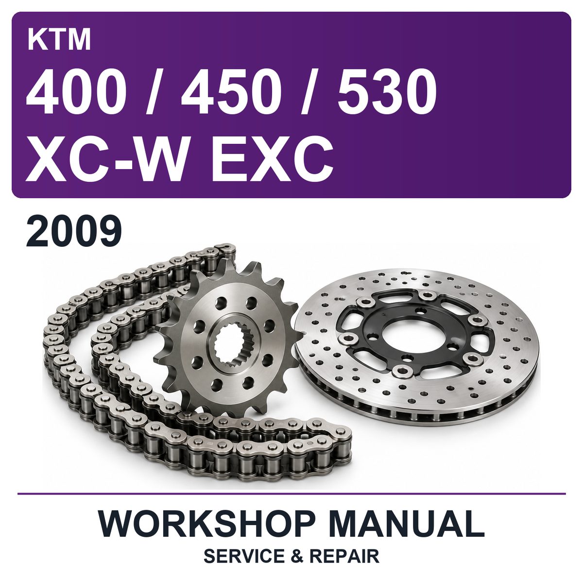 2009 KTM 400 / 450 / 530 XC-W EXC Workshop Service & Repair Manual