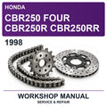 1998 Honda CBR250 Four CBR250R CBR250RR Workshop Service & Repair Manual