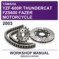 2003 Yamaha YZF-600R Thundercat FZS600 Fazer Motorcycle Workshop Service & Repair Manual