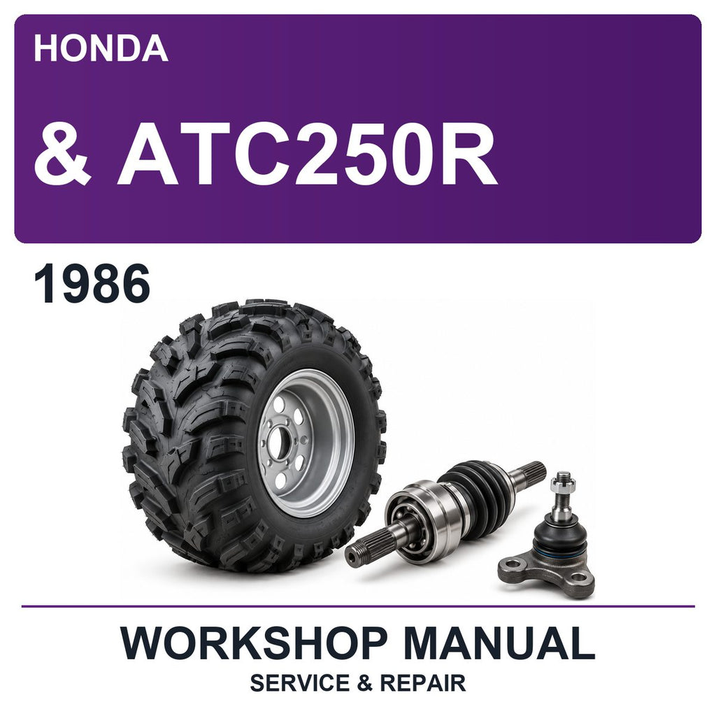 1986 Honda & ATC250R Workshop Service & Repair Manual