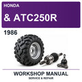 1986 Honda & ATC250R Workshop Service & Repair Manual