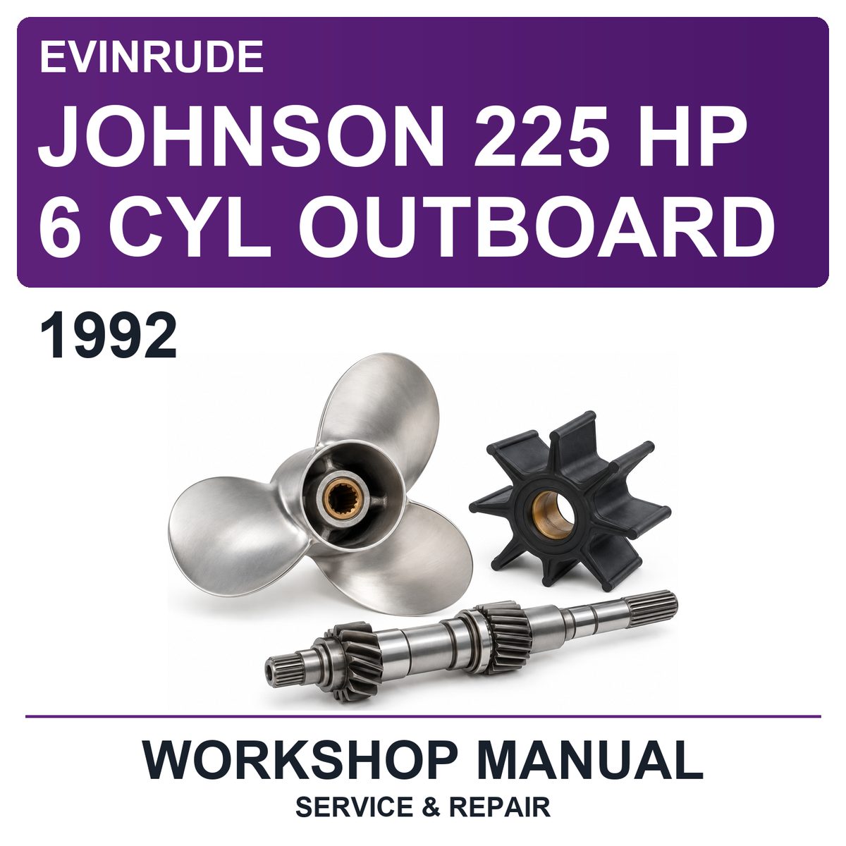 1992 Evinrude Johnson 225 HP 6 Cyl Outboard Workshop Service & Repair Manual