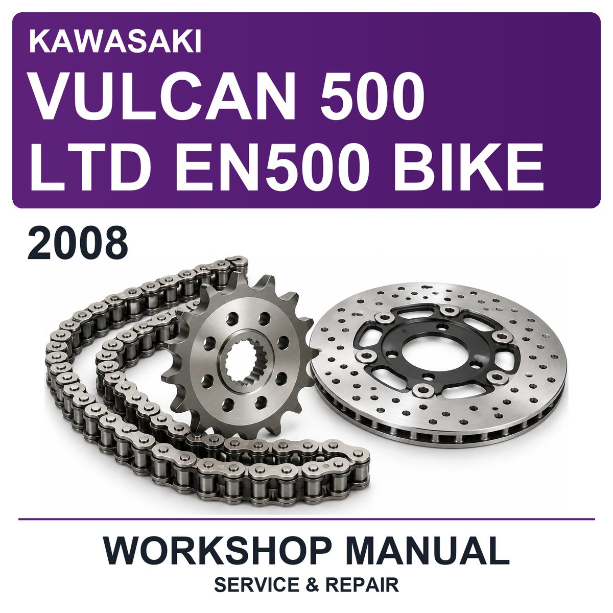 2008 Kawasaki Vulcan 500 LTD EN500 Bike Workshop Service & Repair Manual