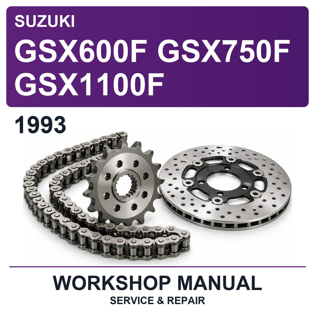 1993 Suzuki GSX600F GSX750F GSX1100F Workshop Service & Repair Manual