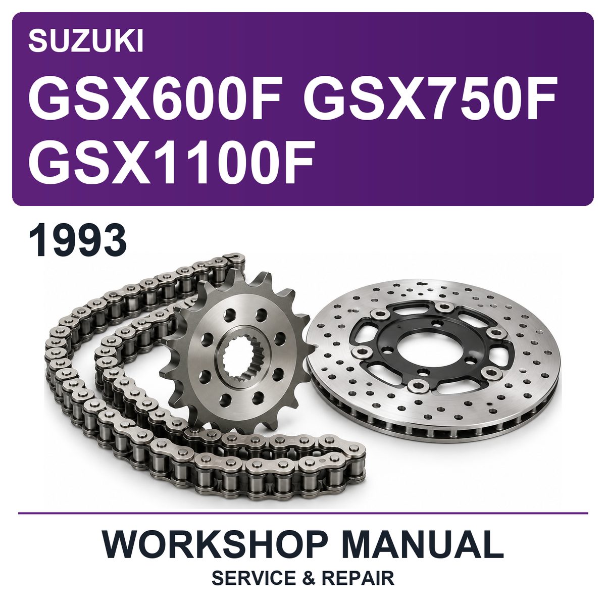 1993 Suzuki GSX600F GSX750F GSX1100F Workshop Service & Repair Manual