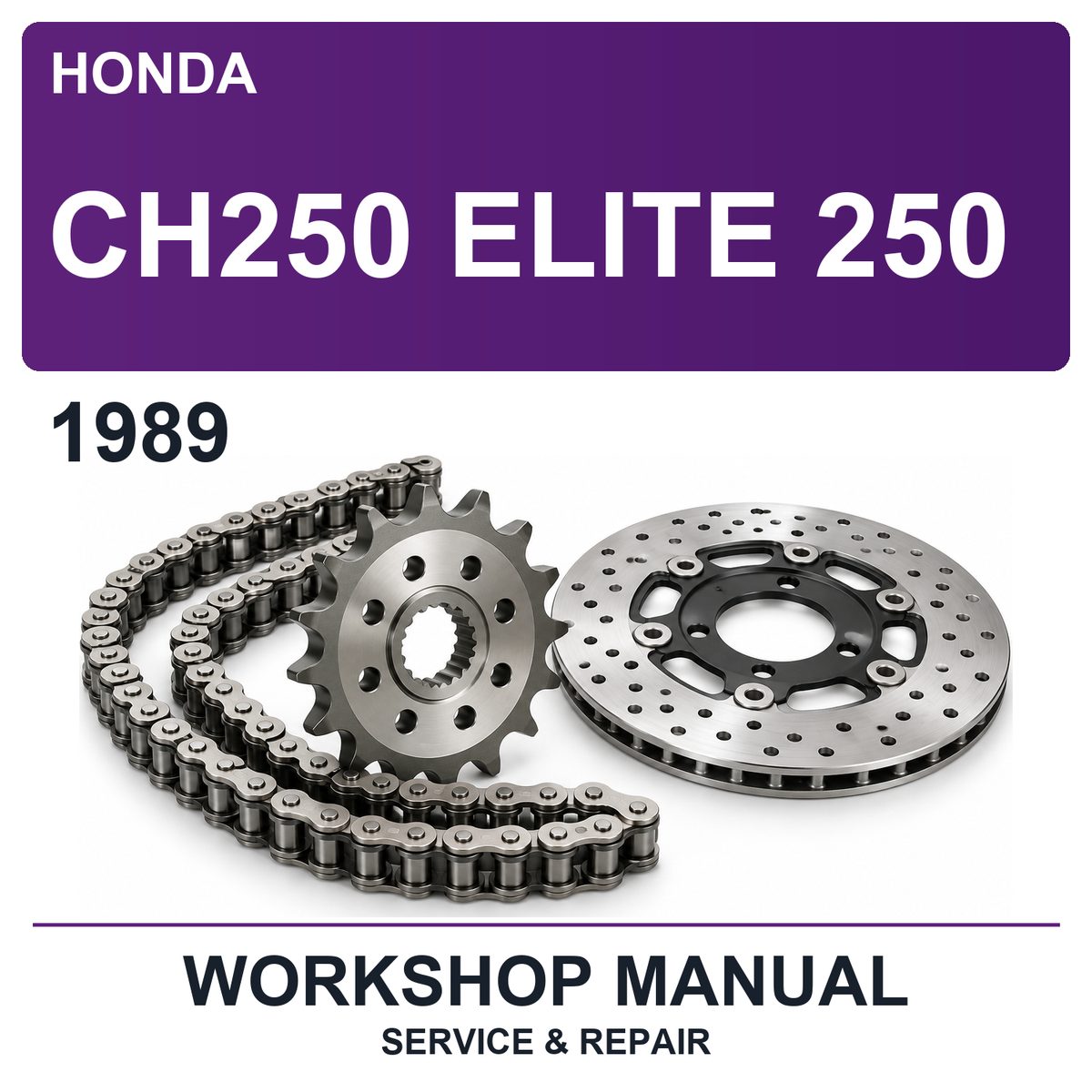 1989 Honda CH250 Elite 250 Workshop Service & Repair Manual