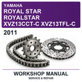 2011 Yamaha Royal Star Royalstar XVZ13CCT-C XVZ13TFL-C Workshop Service & Repair Manual