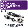2011 Can-Am Outlander & Renegade Series Atv/utv Workshop Service & Repair Manual