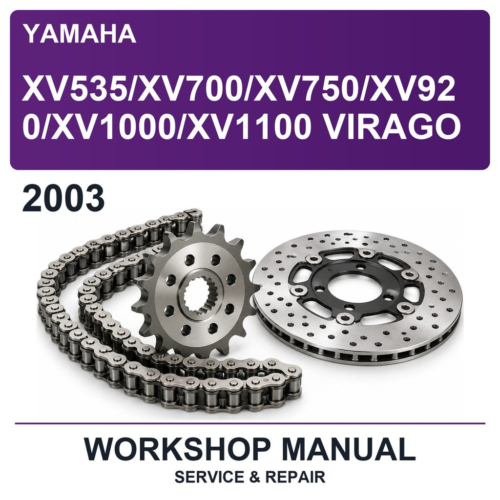 2003 Yamaha XV535/XV700/XV750/XV920/XV1000/XV1100 Virago Workshop Service & Repair Manual