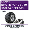 2011 Kawasaki Brute Force 750 4X4I KVF750 4X4 Workshop Service & Repair Manual