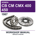 1987 Honda CB CM CMX 400 450 Workshop Service & Repair Manual