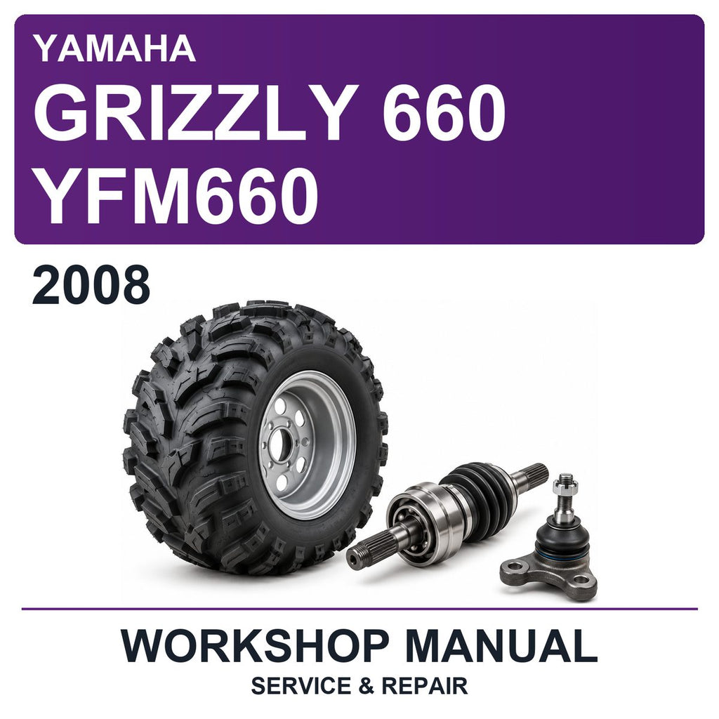 2008 Yamaha Grizzly 660 YFM660 Workshop Service & Repair Manual