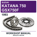 1993 Suzuki Katana 750 GSX750F Workshop Service & Repair Manual