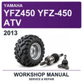 2013 Yamaha YFZ450 YFZ-450 ATV Workshop Service & Repair Manual