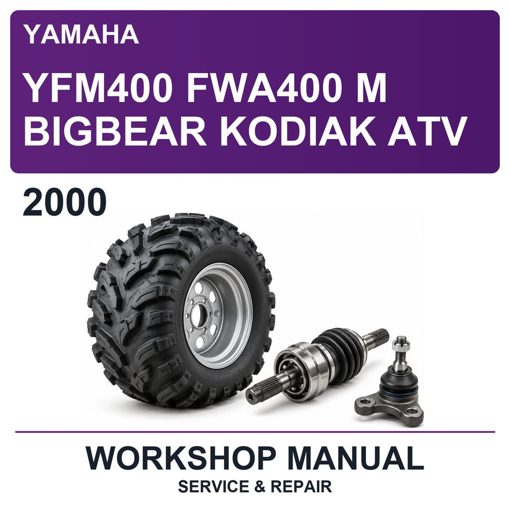 2000 Yamaha YFM400 FWA400 M Bigbear Kodiak ATV Workshop Service & Repair Manual