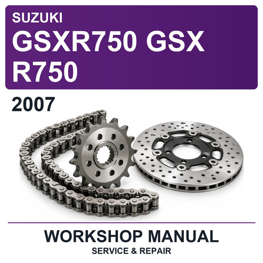 2007 Suzuki GSXR750 GSX R750 Workshop Service & Repair Manual