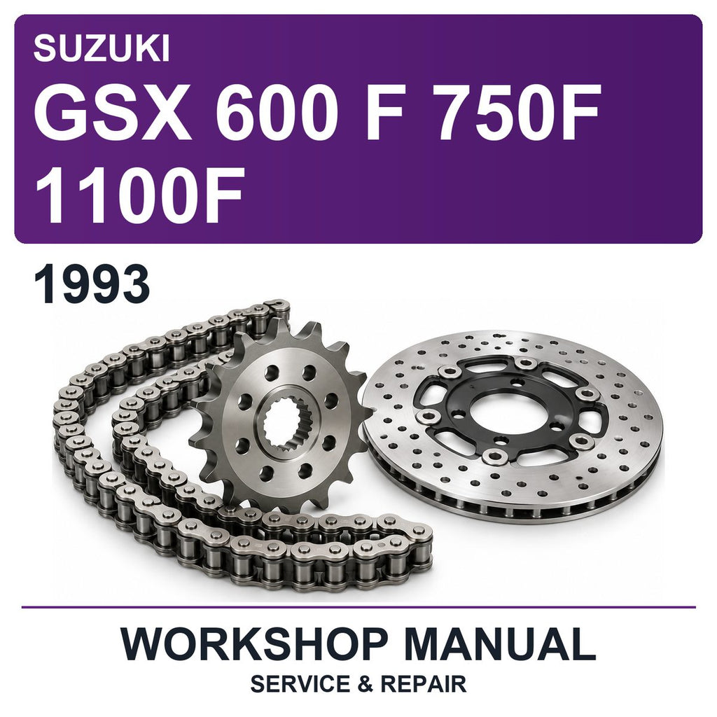 1993 Suzuki GSX 600 F 750F 1100F Workshop Service & Repair Manual