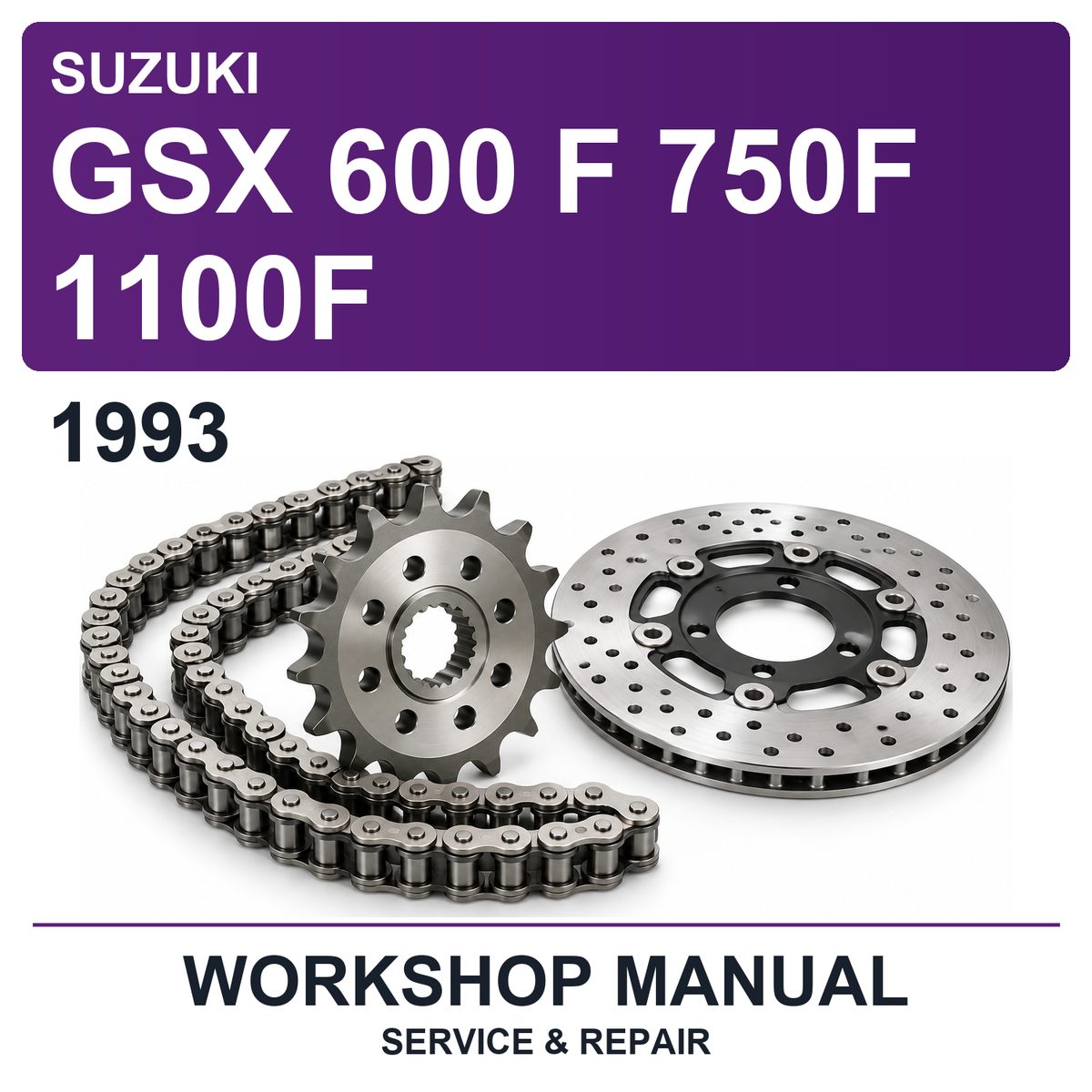 1993 Suzuki GSX 600 F 750F 1100F Workshop Service & Repair Manual