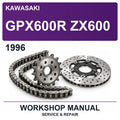 1996 Kawasaki GPX600R ZX600 Workshop Service & Repair Manual