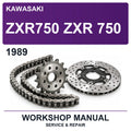 1989 Kawasaki ZXR750 ZXR 750 Workshop Service & Repair Manual