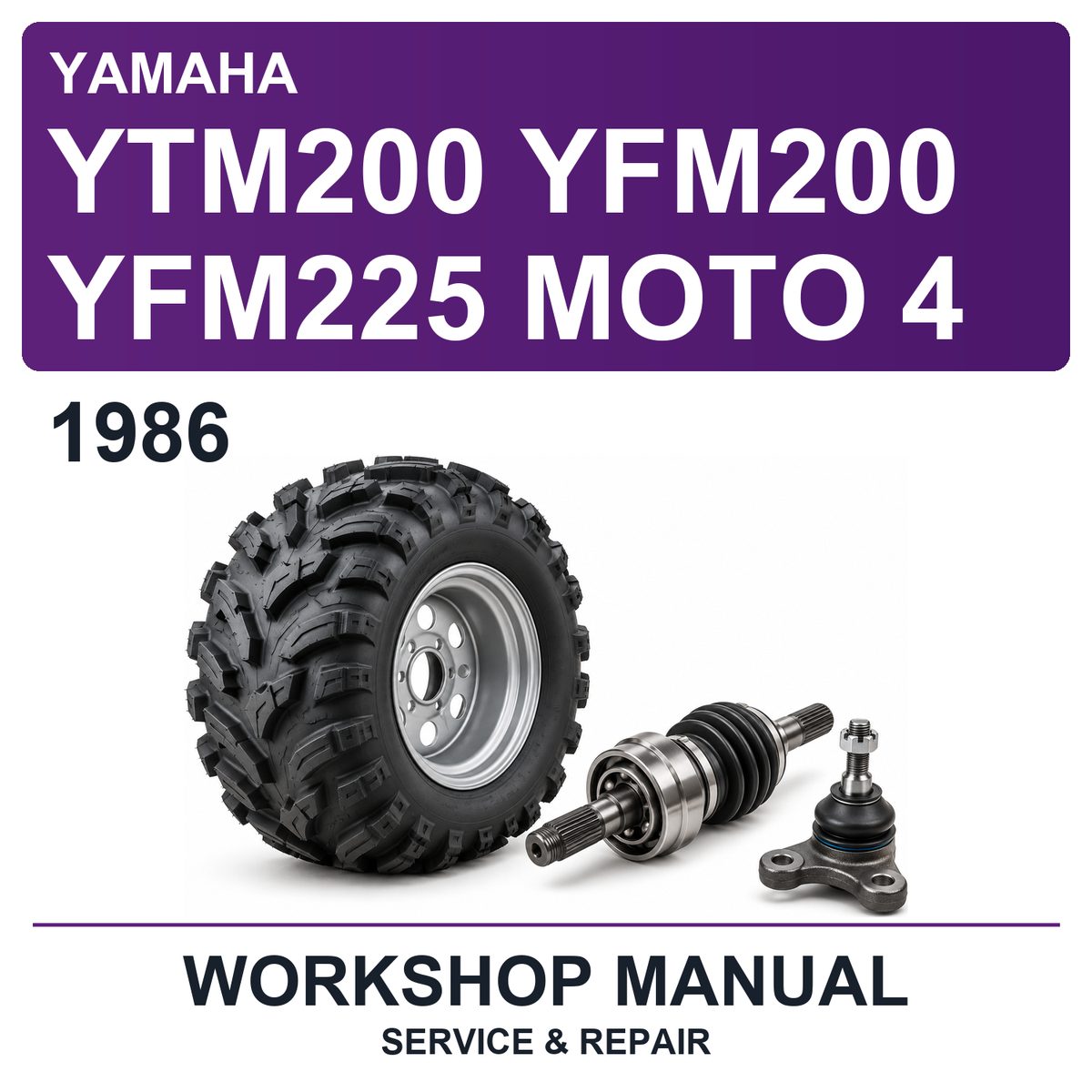 1986 Yamaha YTM200 YFM200 YFM225 Moto 4 Workshop Service & Repair Manual