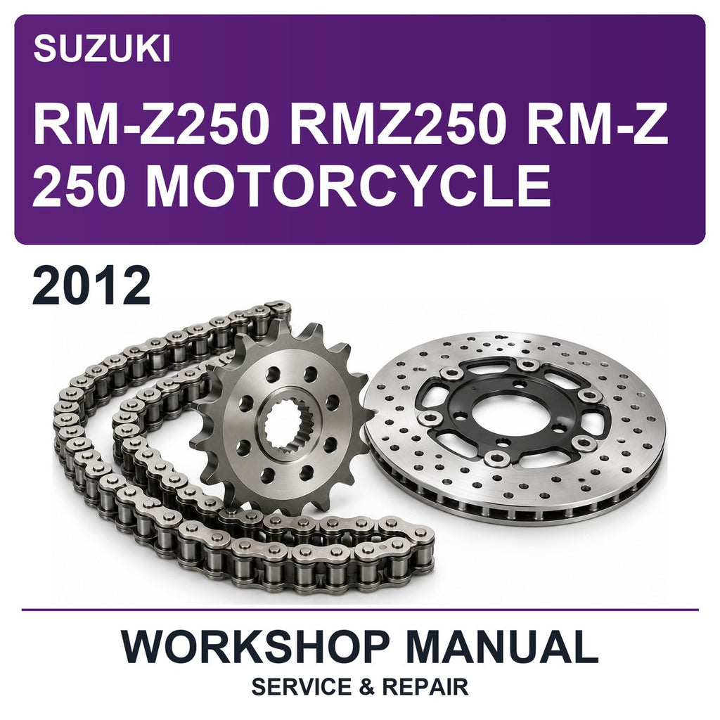 2012 Suzuki RM-Z250 RMZ250 RM-Z 250 Motorcycle Workshop Service & Repair Manual